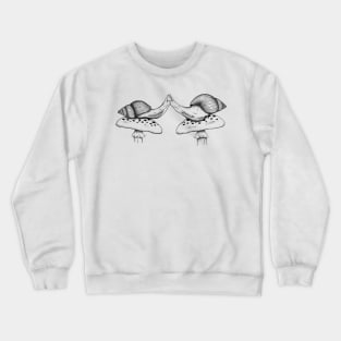 Kissing Snail Lovers Design Crewneck Sweatshirt